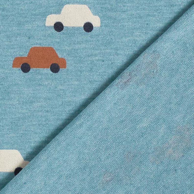 Katoenjersey Speelgoedauto's – jeansblauw/natuur,  image number 4