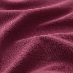 Lichte French Terry effen – bordeauxrood, 
