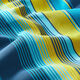 Outdoorstof Canvas Strepen – blauw/mosterd,  thumbnail number 2