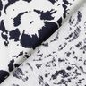 Viscose-linnen-mix Abstracte bloemen – wit/nachtblauw,  thumbnail number 4
