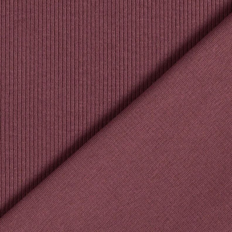 Ribjersey fijne 2-1-1-1 ribbels – aubergine,  image number 3