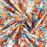 Viscosestof gevlekte bloemen – terracotta/blauw,  thumbnail number 3