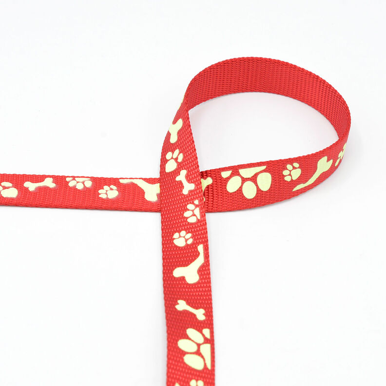 Reflecterende geweven tape Hondenriem [20 mm]  – rood,  image number 2