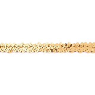 Elastische paillettenboord [20 mm] – goud metallic, 