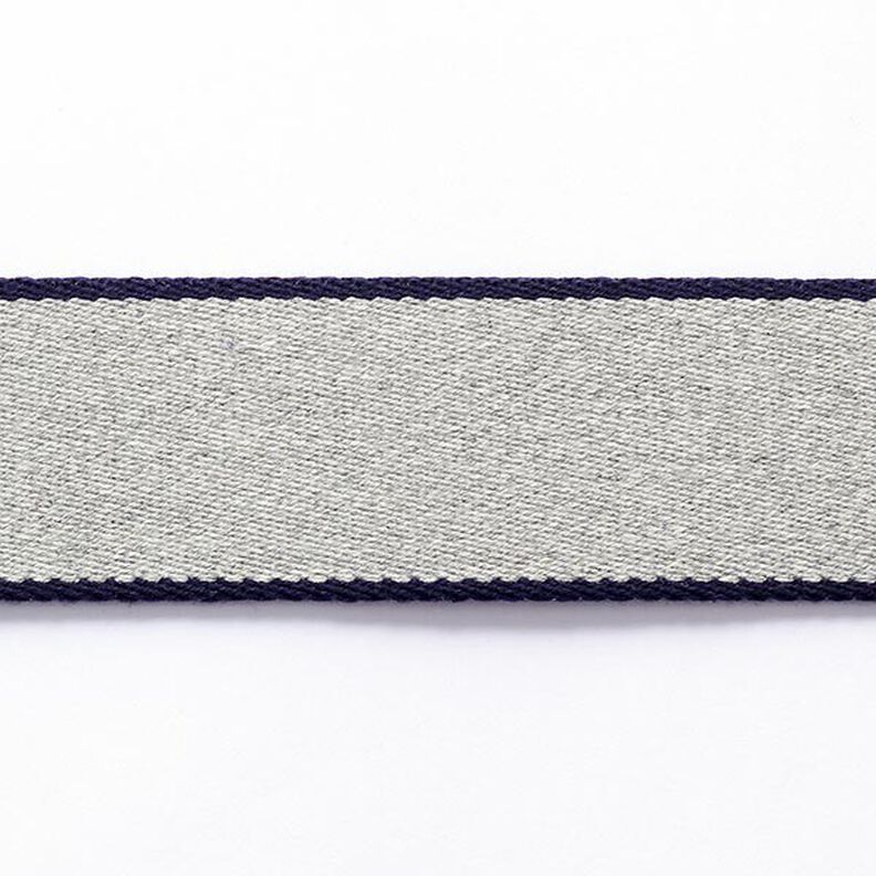 Riemband [ 3,5 cm ] – marineblauw/grijs,  image number 1