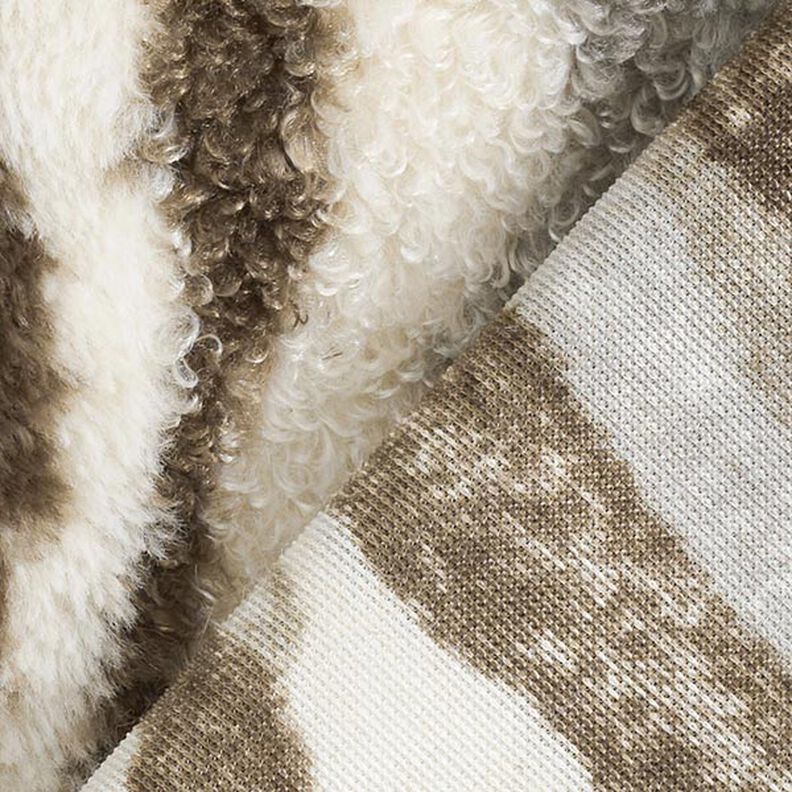 Nepbont abstracte strepen – ecru/taupe,  image number 4