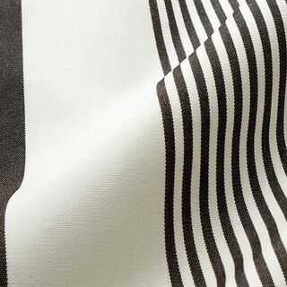Outdoorstof Canvas Fijne strepenmix – zwart/wit, 