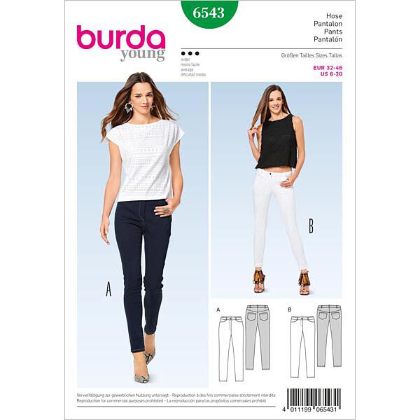 broek / jeans, Burda 6543,  image number 1