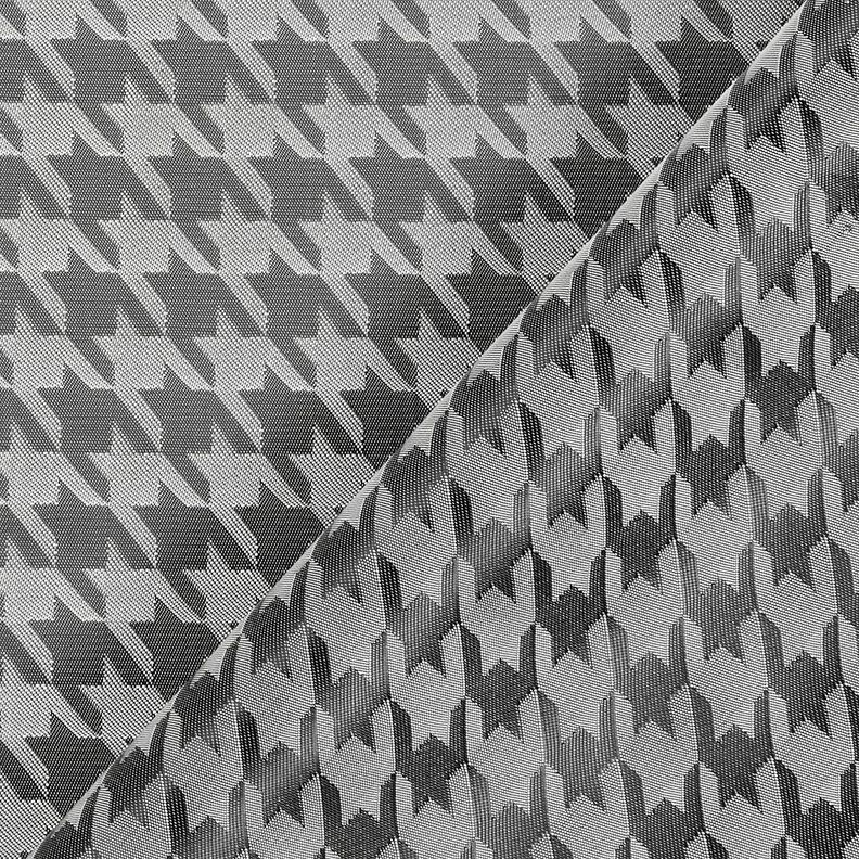 Voeringstof Jacquard Pied-de-poule – lichtgrijs/donkergrijs,  image number 4