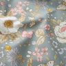 Decostof Half panama Bloesemtuin – duifblauw/roze,  thumbnail number 2