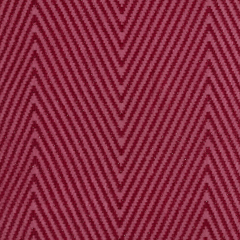 Chiffon zigzag glitter – bordeauxrood,  image number 1