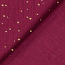 Katoenen mousseline verspreide gouden vlekken – bordeauxrood/goud,  thumbnail number 4