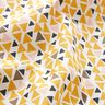 Katoenen stof Cretonne Mini-driehoekjes – lichtroze/currygeel,  thumbnail number 2