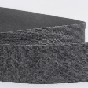 Biasband Polycotton [20 mm] – donkergrijs, 