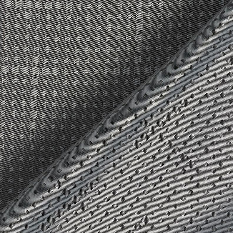Voeringstof Jacquard onregelmatige vakjes – donkergrijs,  image number 4
