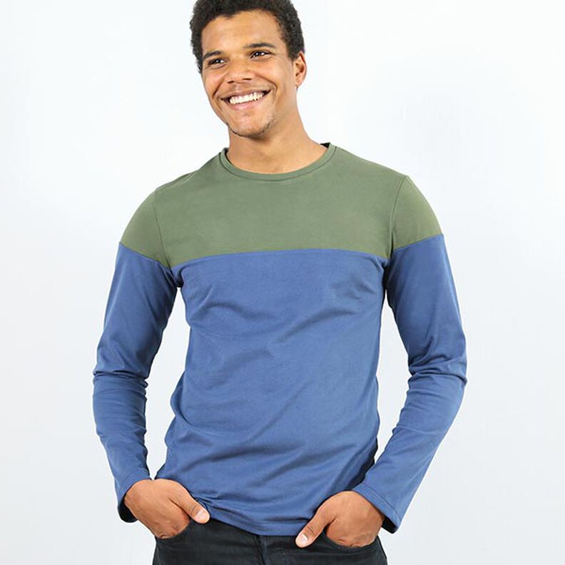 MENEER LEVI Shirt met lange mouwen en colourblocking | Studio Schnittreif | S-XXL,  image number 3