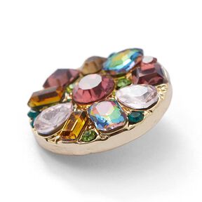 Strass metalen knoop oogje [ Ø20 mm ] – kleurenmix, 