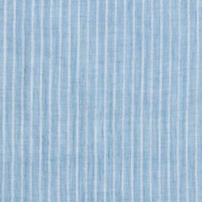 Mousseline/dubbel gehaakte stoffen garengeverfde strepen | Poppy Fabrics – stralend blauw/wit, 