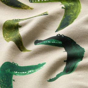 French Terry sommersweat brutale krokodil Digitaal printen – anemoon, 