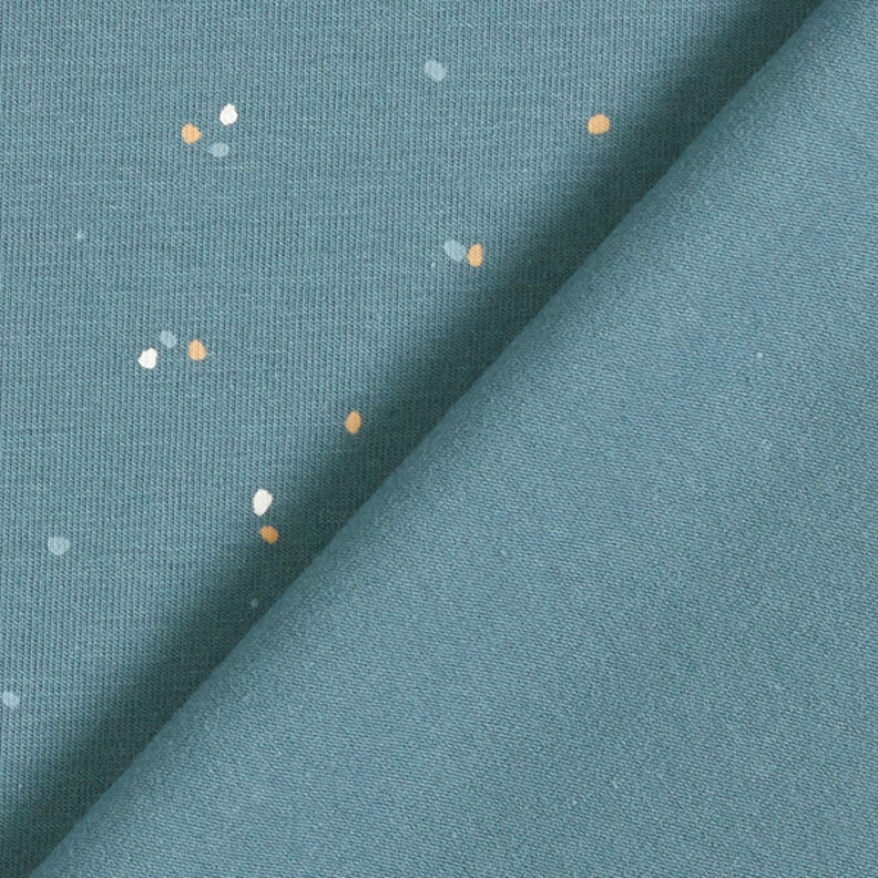 Katoenjersey onregelmatige vlekken – jeansblauw, image number 4