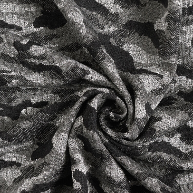 Gebreide jacquard camouflage metallic – zwart/zilver metallic,  image number 4