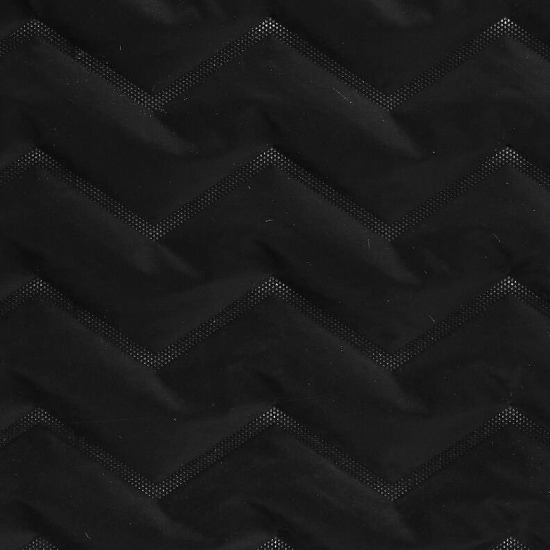 Doorgestikte stof Peachskin Chevron | Katia Fabrics – zwart, image number 1