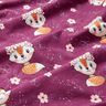 Katoenjersey Vos met bloemen | Glitzerpüppi – druif/perzik sinaasappel,  thumbnail number 2