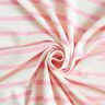 Katoenjersey dwarsstrepen – wit/roze,  thumbnail number 3