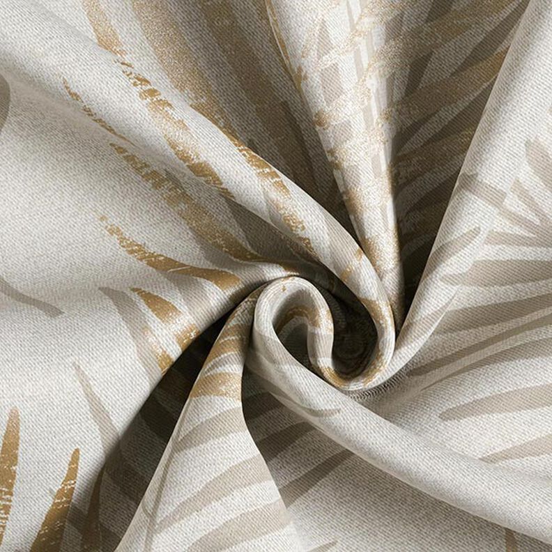 Verduisteringsstof palmtak metallic – beige/goud,  image number 3