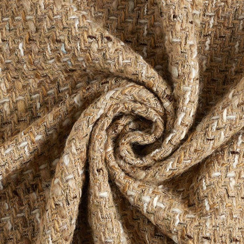 Mantelstof scheerwolmix melange – donkerbeige,  image number 5