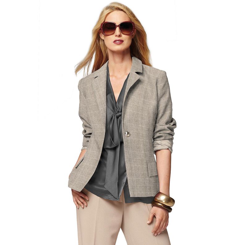 Linnenmix glencheck – beige,  image number 5