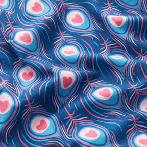 Katoenjersey Pavo | Stoff&Liebe – koningsblauw/intens roze, 
