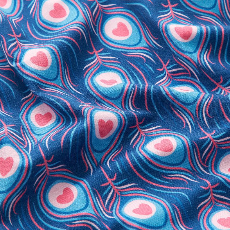 Katoenjersey Pavo | Stoff&Liebe – koningsblauw/intens roze, image number 2