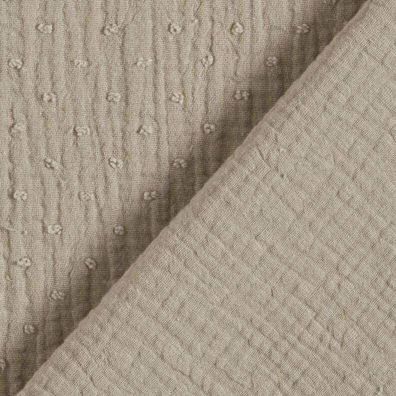 Mousseline/dubbel gehaakte stoffen dobby – beige,  image number 4