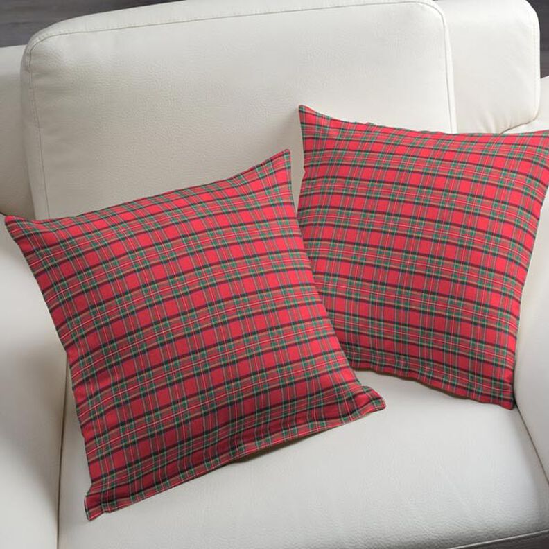 Katoenflanel Schotse ruit Glenside – rood,  image number 5