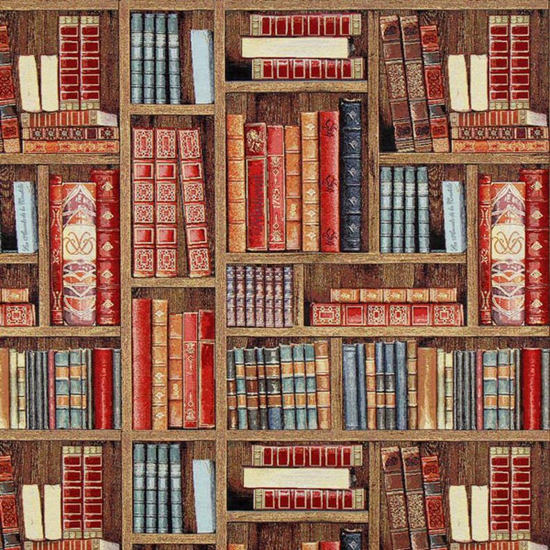 Jacquard gobelin Boekenplank – bruin,  image number 1