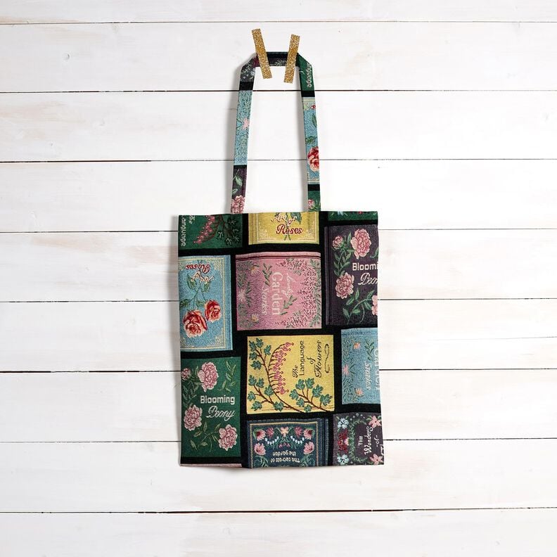 Decostof Gobelin Boekomslag – zwart/merlot,  image number 6