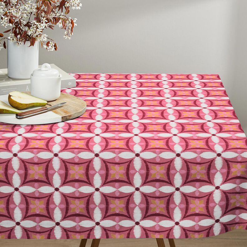 Decostof Canvas Borduurwerklook groot – pink/ivoor, image number 7