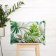 Decostof Canvas exotische bladeren – groen/wit,  thumbnail number 7