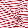 Katoenjersey smalle en brede strepen – wit/rood,  thumbnail number 3