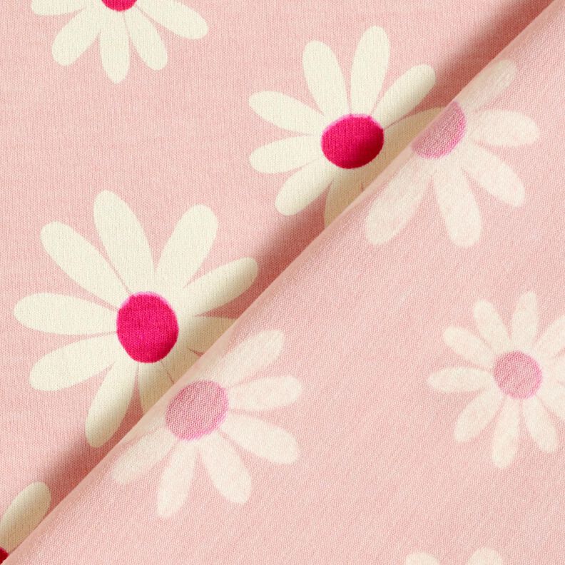 Katoenmix Jersey Bloemetjes – roos, image number 4