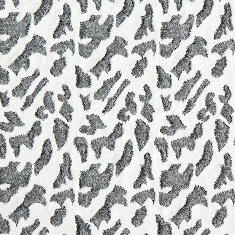 Breijacquard abstract luipaardpatroon – wit,  image number 1