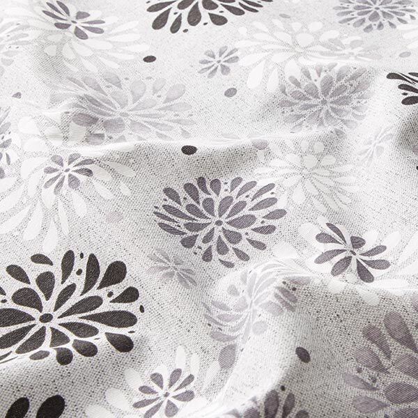 Decostof Canvas Bloemen – grijs/wit, image number 2