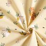 Katoenpopeline Dieren plukken bloemen – vanillegeel,  thumbnail number 3