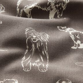Decostof Canvas Honden – donkergrijs/creme, 