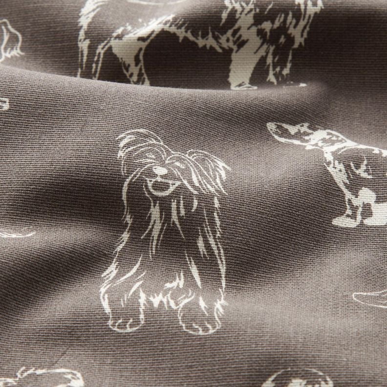 Decostof Canvas Honden – donkergrijs/creme, image number 2