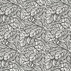 Viscose-linnen-mix Gebladerte &ndash; ecru/zwart, 