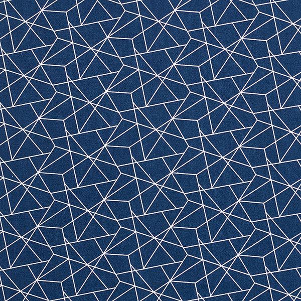 Katoenen stof Popeline Grafisch – marineblauw,  image number 1