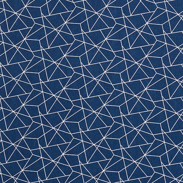 Katoenen stof Popeline Grafisch – marineblauw, image number 1