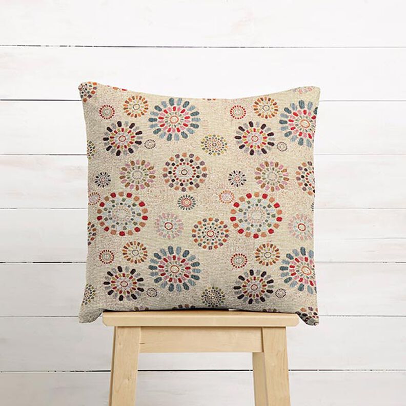Decostof Gobelin Mandala‘s – lichtbeige/roze,  image number 7
